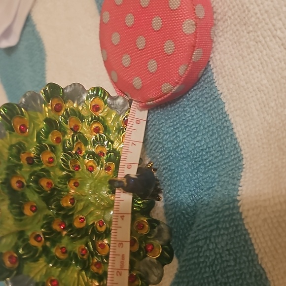 Colorful Vintage Peacock Figurine trinket - Picture 6 of 8